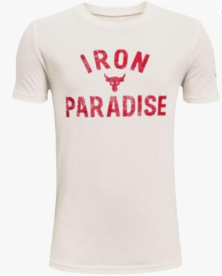 NEW Under Armour BOYS UA Project Rock Iron Paradise T-Shirt Dwayne