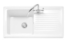 Image of Caple 1 Bowl Ceramic Sink With Drainer