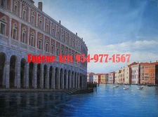 20x24"Hand Painted Oil Flat.Impressionist , Venice, Gondola, High Quality