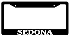 Black License Plate Frame Sedona Auto Accessory Novelty