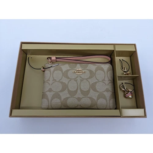 Coach C8726 Braccialetto con zip angolare in tela firmato