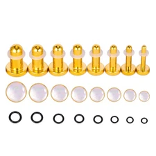 16 PCS Stainless Steel Precise Dimensions Shell Opal Ear Gauge Stretching Kit...