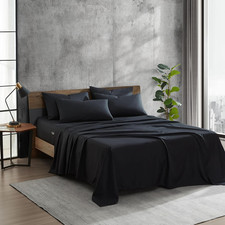 Kenneth Cole - Solutions Queen Sheets, Soft Recycled Polyester 6-Piece Bedding S