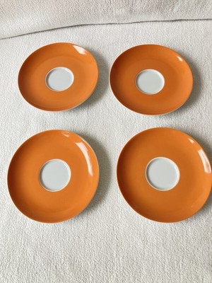 Thomas Sunny Day 4 X  Kaffee Unterteller Porzellan Orange 15 cm