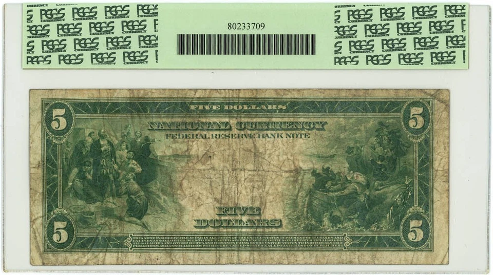 FR.781 $5 1918 Federal Reserve Bank Note Boston F12 PCGS Currency 950750-112 - Image 2 of 3
