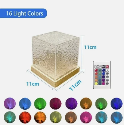 BRANDED Remote Aurora Projector Lamp Cube Northern Lights Dynamic Water Wave Light UK