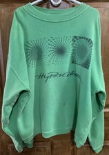 Sudadera De Colección Años 90 Genera Hyper Color Hyper Grafix Verde Gráfico Para Hombres L