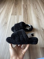 UGG Fluff Yeah Slide Sandals Black Women s Size 7