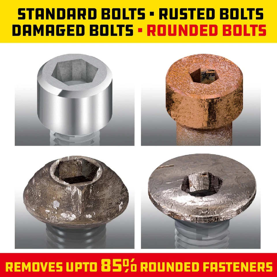 Powerbuilt 8 Piece Zeon Metric Hex Bit Socket Set for Damaged Bolts - 240094 - Image 2 of 4