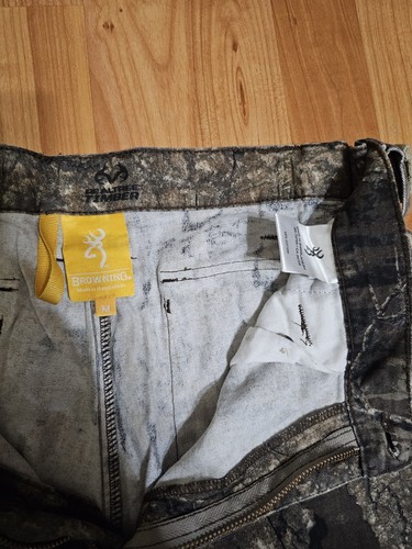 Browning Men's Camo Wasatch Pants Real Tree Size M Adjustable - Picture 3 of 3