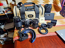 Pentax Super Program 35mm SLR Film Camera w 3 Lenses  T Converter  Case TESTD