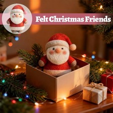Felt Christmas Friend Christmas Bunny Old Man Felting Kit Xmas Tool NEW N8Y5
