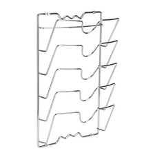 T- Wall/Door Mounted Kitchen Cabinet Storage Rack Holder For Pot & Pan Lids