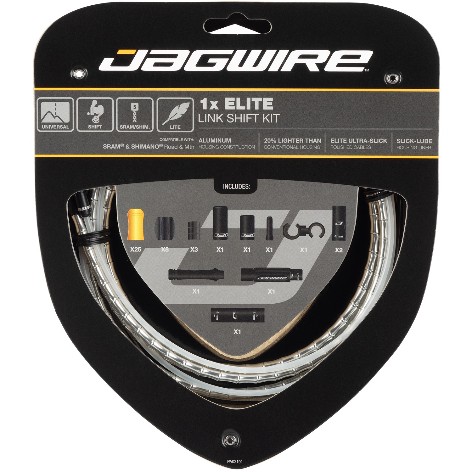 Kit gaine 1X Elite Link Shift Kit câble dérailleur vélo de course argent