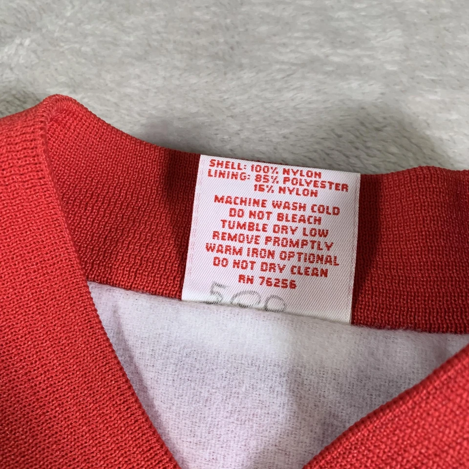 Vintage Cardinal Jacket Mens Large Red Satin Bomber Lined Snap Front Made in USA - Image 4 of 4