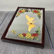 Yap’s Floral Musical Mirror Music Box W/ Original Butterfly - Plays Love Story