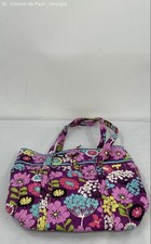 Vera Bradley Flutterby Tote Bag Zip Top Purpl...