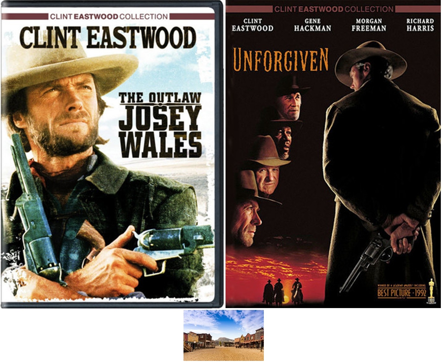 Clint Eastwood Western 2 DVD Set THE OUTLAW JOSEY WALES & UNFORGIVEN New