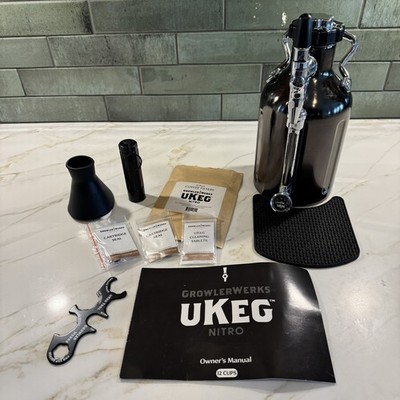 GrowlerWerks uKeg Nitro Cold Brew Coffee Maker 1.9L  12 Cup Black Chrome