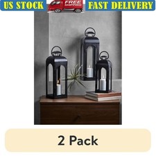 Metal Candle Lantern Holder Pillar Candles Indoor Outdoor Decor Classic Design