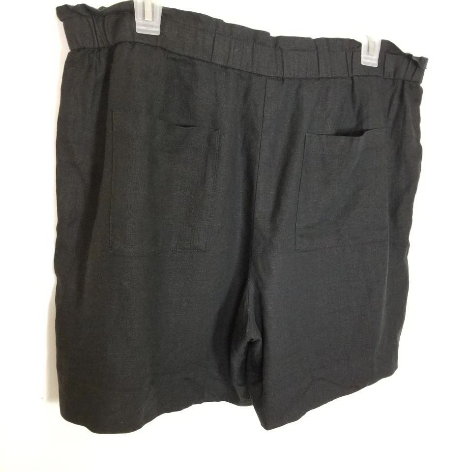 Bermudas de verano negras para mujer J.Jill de lino talla 2X Foto 4 de 4
