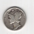 1939 P MERCURY DIME 10¢ 90% SILVER PHILADELPHIA 10 CENTS UNITED STATES AMERICA