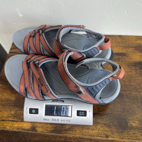 Teva Damen Tirra 4266 rot grau Sport Wandern Wasser Sandalen verstellbar Größe 7,5 - Bild 10 von 10
