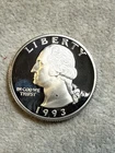 Gem 1993-S Proof Cameo Silver Washington Quarter Nice Coin See Pics 8132