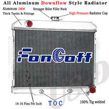 4row Aluminum Radiator For 1972-86 Jeep Cj Cj5 Cj7 Chevy Small Block Sbc Swap V8