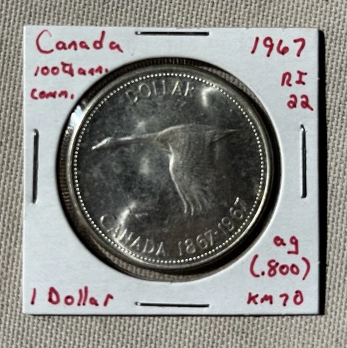 1867-1967 Canada Silver Dollar - 80% Silver