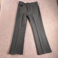 Vintage 80s Levis 10517 Green Saddleman Slacks 34x33 Blank Black Tab R Bootcut
