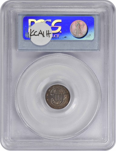 1871 Three Cent Silver PR64 PCGS (CAC) - Picture 2 of 4