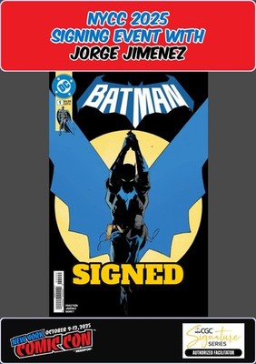BATMAN #1 MAIN COVER RAW JORGE JIMENEZ SIGNED W/COA NYCC PRESALE