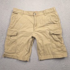 Carhartt Rugged Flex Cargo Work Shorts Men 38 Relaxed Fit Canvas Dark Khaki