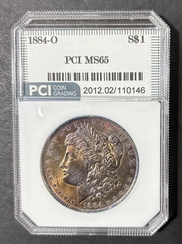 1884-O $1 Morgan Silver Dollar PCI MS-65 Mint State Toned Obverse