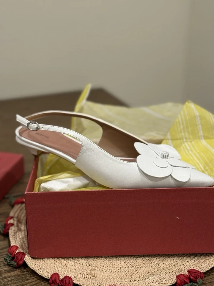 Anthropologie, Maeve Tacones Floral con Cordones, Talla 40 (9,5 EE. UU.) Nuevos Foto 4 de 4