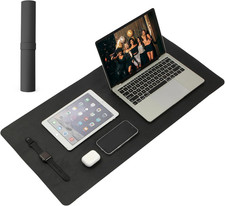 Large Office Leather Desk Mat 31.5x15.7 Mouse Keyboard Pad Desktop Protector