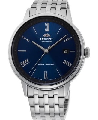 ORIENT Men Analog Automatic Casual Watch Classic Dress Blue Dial Waterproof Roun