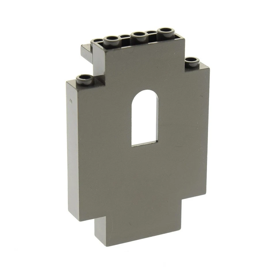 1x Lego Mauerteil 2x5x6 alt-dunkel grau Wand Panele Fenster Burg 4106970 4444