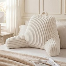 Reading Pillow for Sitting in Bed, Flannel Back Pillow Bed Sitting Up for Adu...