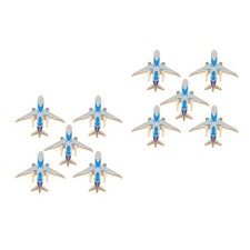 10 pcs Aircraft Brooch Pin: Metal Airplane Brooches - Flight Plane Lapel Pin