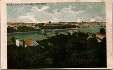 Koblenz Germany Pfaffendorfer Bridge Scenic View Antique Postcard