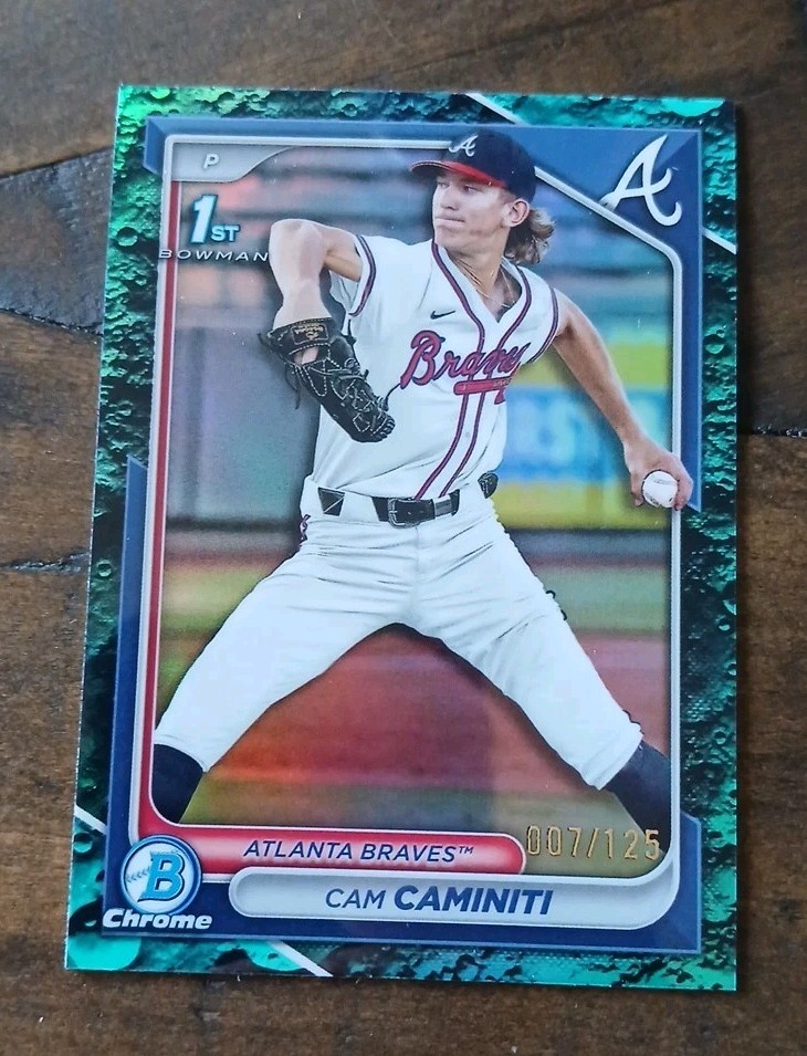 2024 Bowman Draft Chrome CAM CAMINITI Aqua Lunar Refractor 1st Bowman  /125