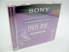 Sony Handycam DVD-RW Pack of 3 Mini Discs 1.4GB 30min Single Sided Sealed NEW