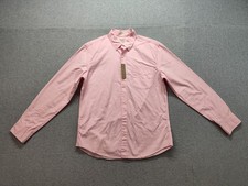 J.Crew Men Dress Shirt M Light Pink Collared Long Sleeve Button Front Comfort