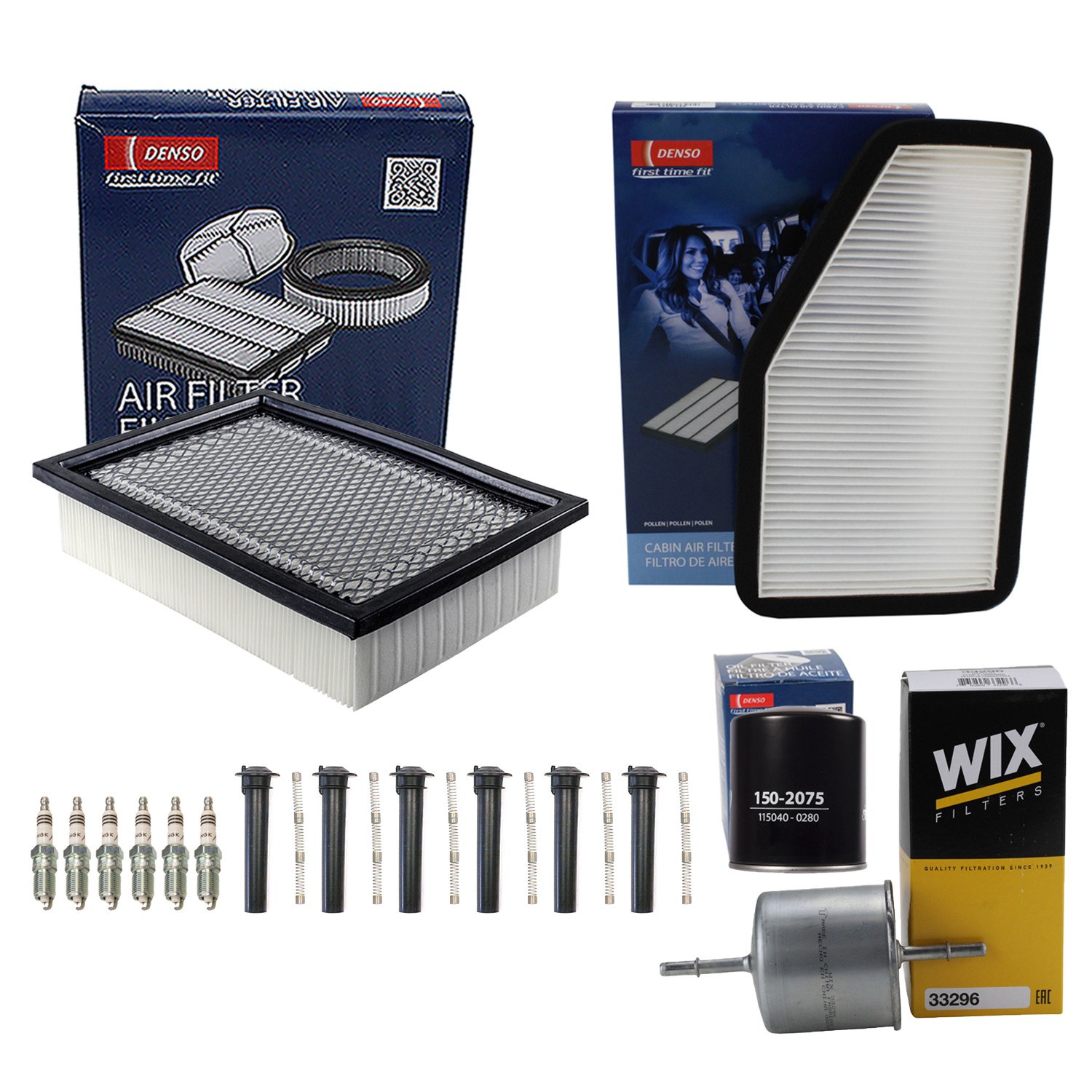 Denso Tune Up Kit NGK 6 Spark Plugs  Boots Kit for Escape Mariner 3.0L V6 Vin 1