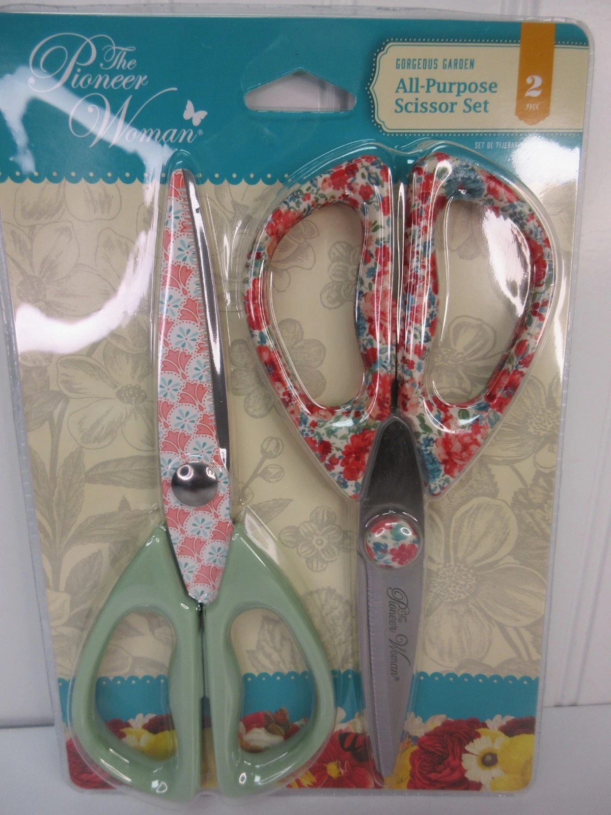 Pioneer Woman Gorgeous Garden Scissors All Purpose Shears Stainless Steel Floral