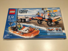 2008 Lego City 7726 Coast Guard Truck with Speed Boat Complete