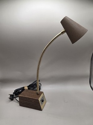 Vintage Tensor Desk Lamp Faux Wood Gooseneck Mid Century Modern Retro MCM Light