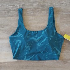 NWT All In Motion Padded Longline Sports Bra Tank Blue Size XXL